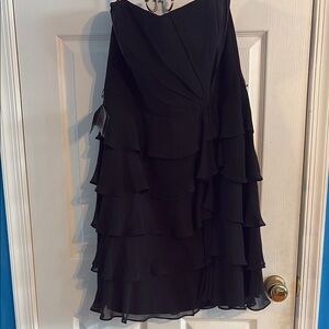 White House Black Market Strapless Black Dress